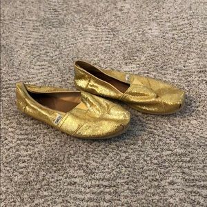 Sparkly Gold Toms
